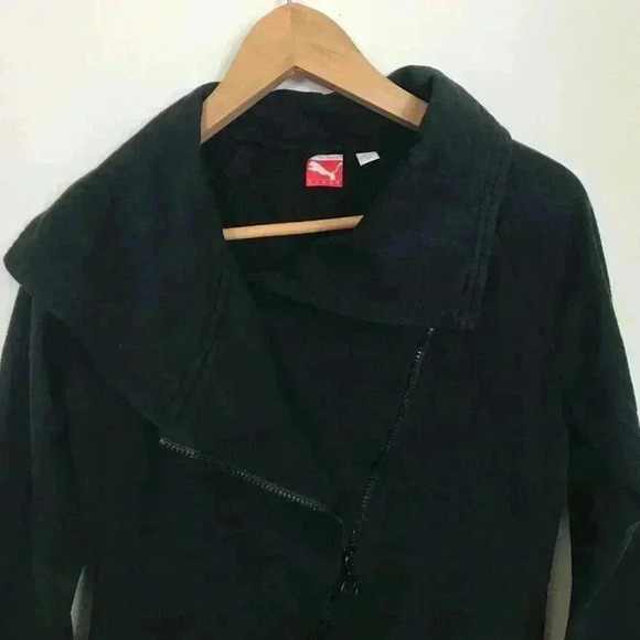 Puma Jackets & Blazers - Puma Women XS Full Zip Black Cotton Logo Jacket